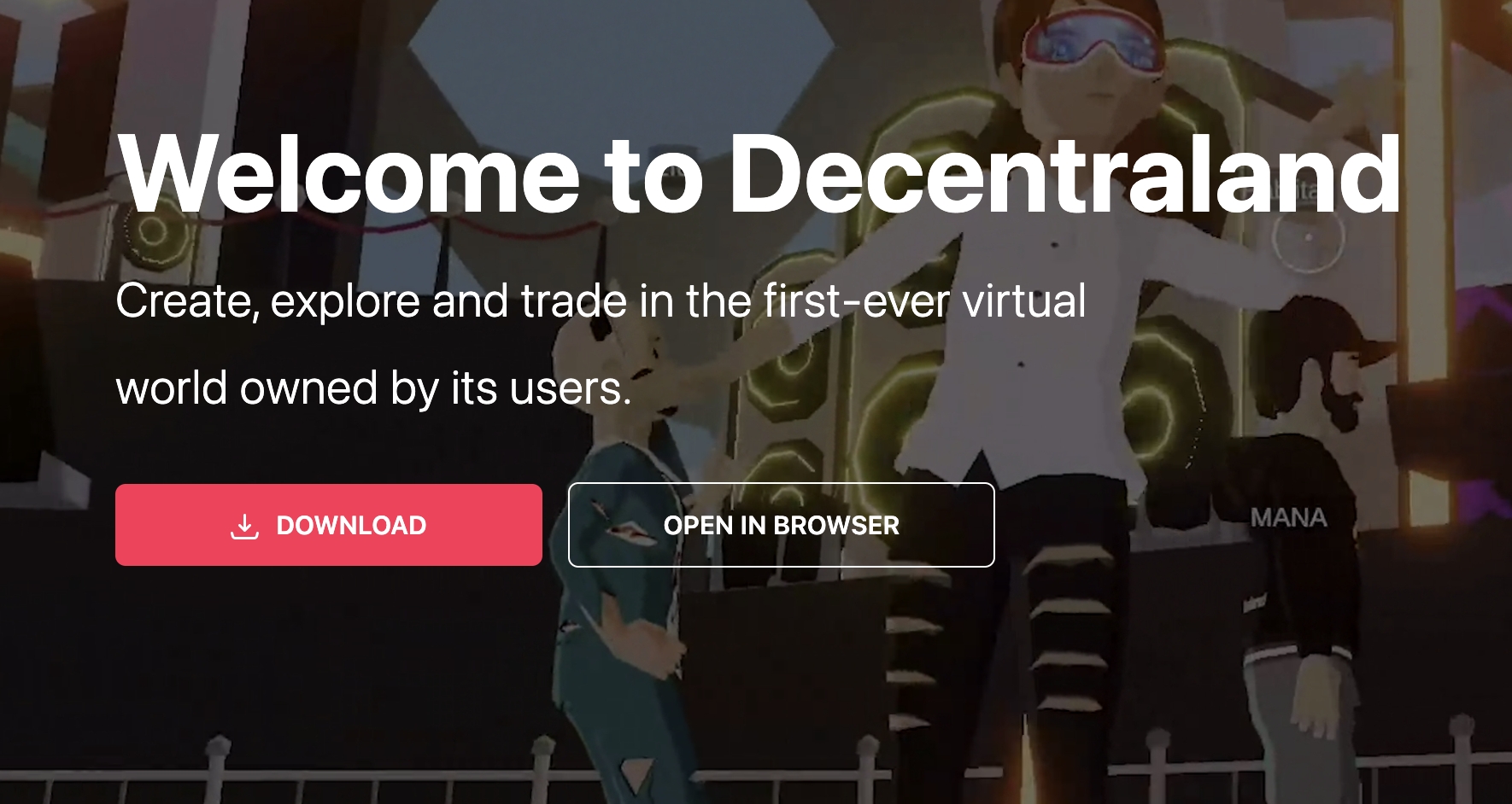 Decentraland metaverse project