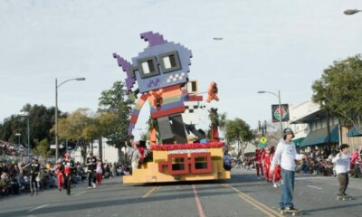 Documentary interview on the Nouns rose float