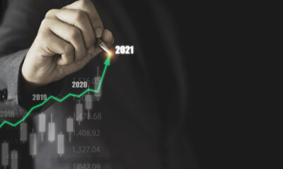 Investor with bullish 2020 to 2021 trendline