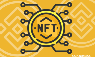 Croquis NFT avec logo Binance en arrière plan