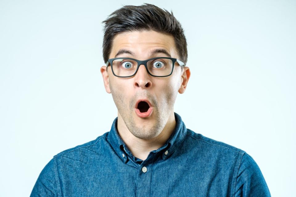 Person with surprised face